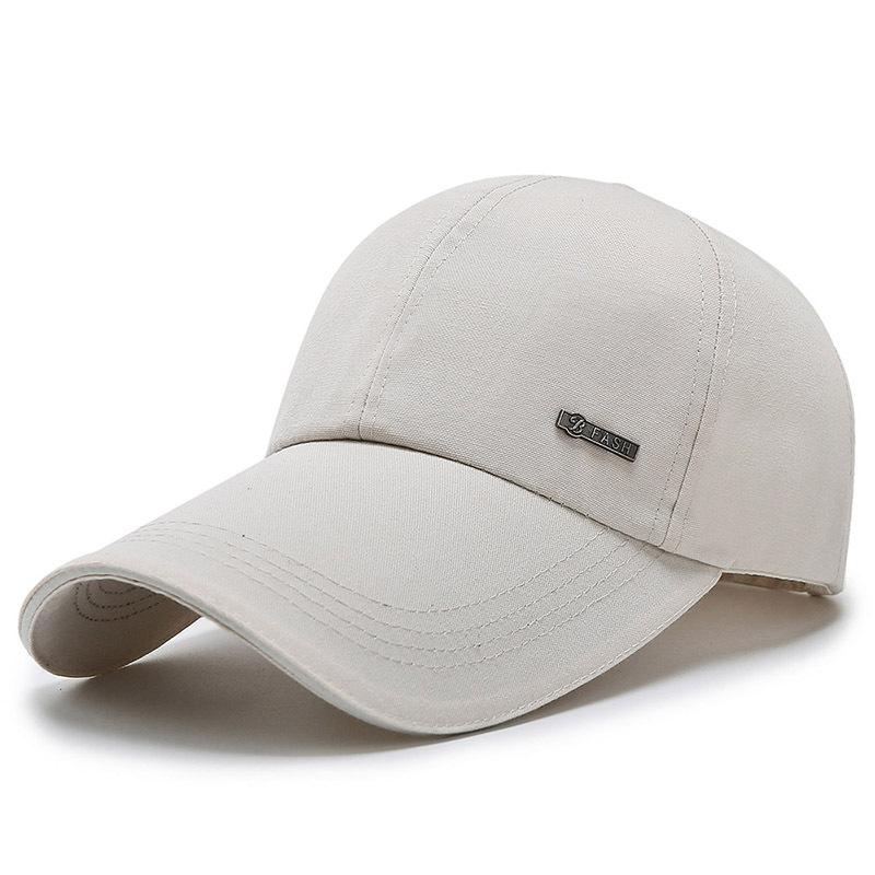 Hat Men's Spring and Autumn Outdoor Baseball Cap Canvas Casual Versatile Fishing Shade Sun Protection Simple Cap
