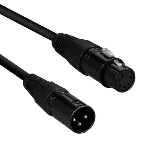 0.5/1/3/2m XLR 3 Pin Male to 5 Pin Female DMX Converter Adapter Cord Wire Cable