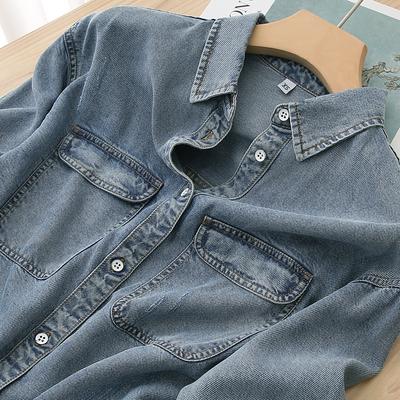 Soft and Light and Particularly Smooth Tiansi Denim Shirt Loose Women