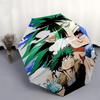 1pc My Hero Academia Boku No Hero Izuku Midoriya Katsuki Bakugo Outdoor Umbrella Automatic Opening and Closing Portable 3-Fold Design 8-Rib Iron Frame