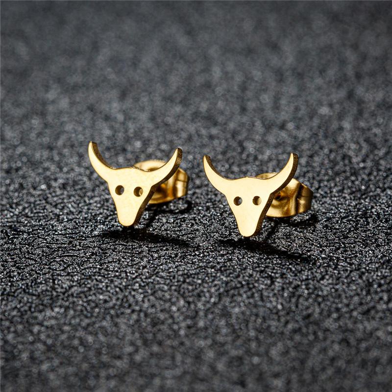 

Новые Креативные Серьги-гвоздики из Нержавеющей Стали в Виде Головы Быка для Мужчин Женщин Уникальные Животные Украшения Мальчиков Девочек Вечеринка Серьги-Быки Аксессуары