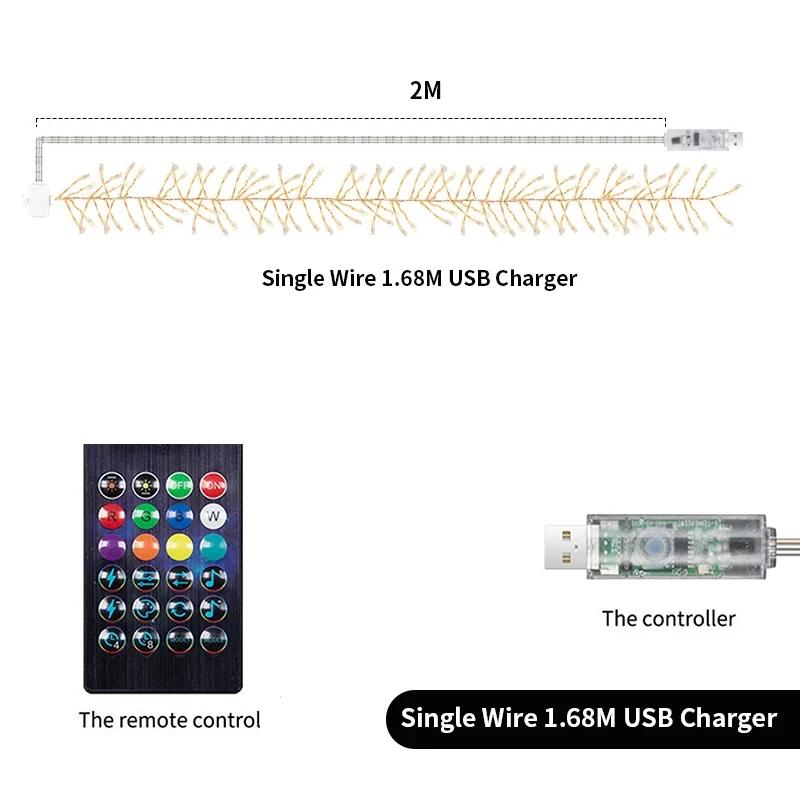

Управление через приложение RGB бордовые светодиодные фонари водонепроницаемые новогодние украшения для дома гирлянда DIY дисплей для картин музыка Bluetooth люстра 10W