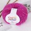 1Roll Yarn Weaving Colored-dot DIY Mohair Yarn Multi-purpose Scarf Yarn Cloth Yarn Bold Line