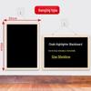 Wall-Mounted Blackboard: Restaurant Menu, Business Hours & Message Display - Wipeable & No Drilling Required