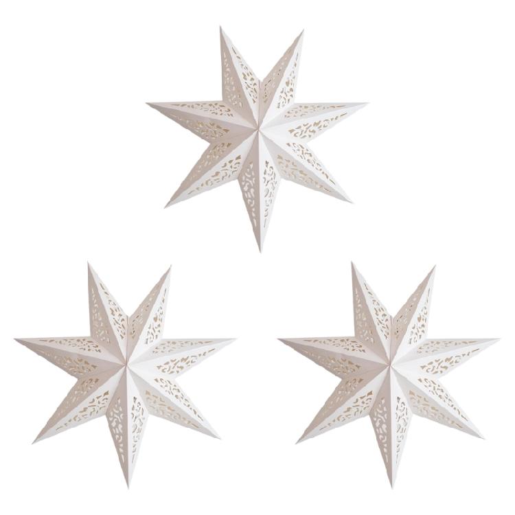 Decorative Paper Star Lanterns Light Cover Lampshade Easy Assembly Enhances Christmas Birthdays Celebration Atmospheres