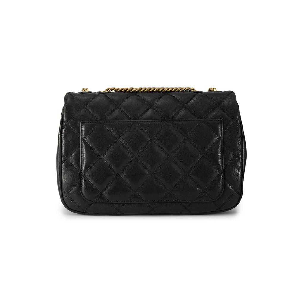Tory Burch TB-Willa Plaid Quilted Flap Chain Leather Shoulder Crossbody Bag Large Women Bags Black 148244-001