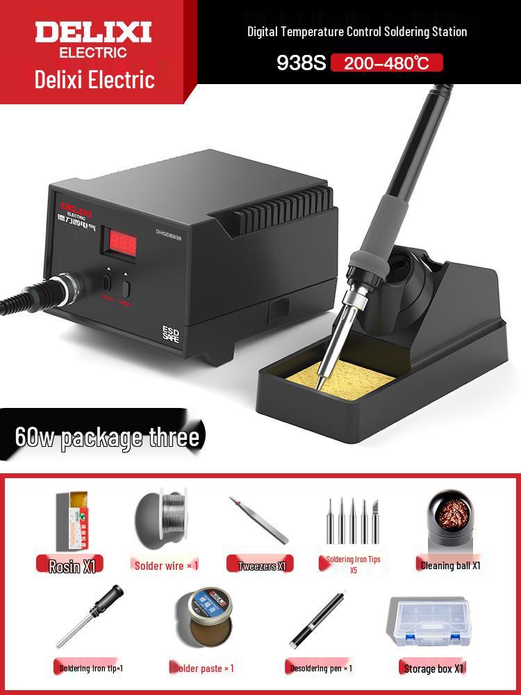 DELIXI Adjustable High-Power Electric Soldering Iron for Home Repairs