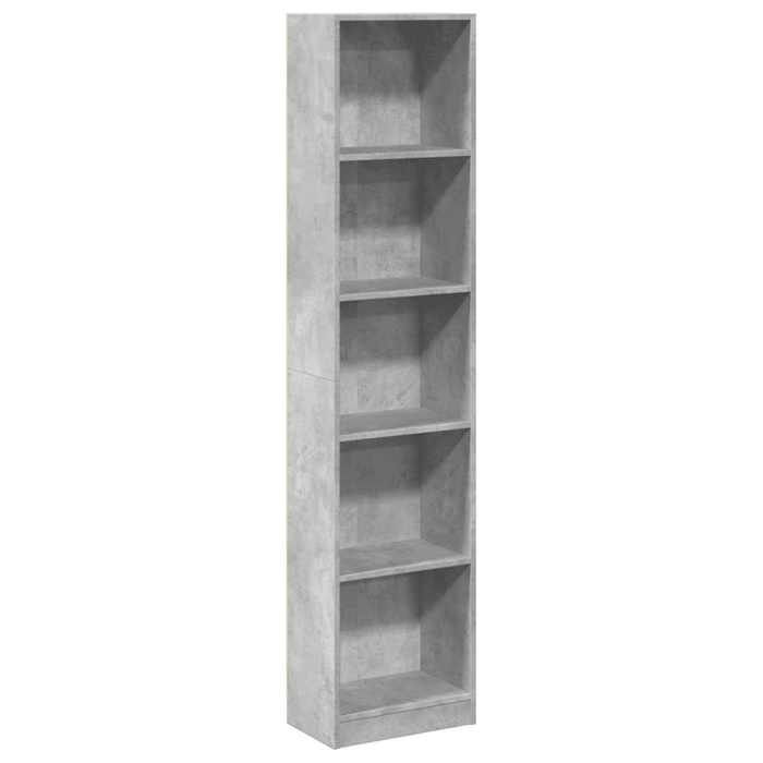 VidaXL Bookcase Concrete Grey 40x24x176 Cm Engineered Wood, Bookshelf, Book Holder, Book Support, Cabinet of 857795