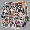 50PCS Anime Stickers Kimetsu No Yaiba Demon Slayer Sticker Waterproof PVC Skateboard Luggage Motorcycle Guitar Kids DIY Stickers