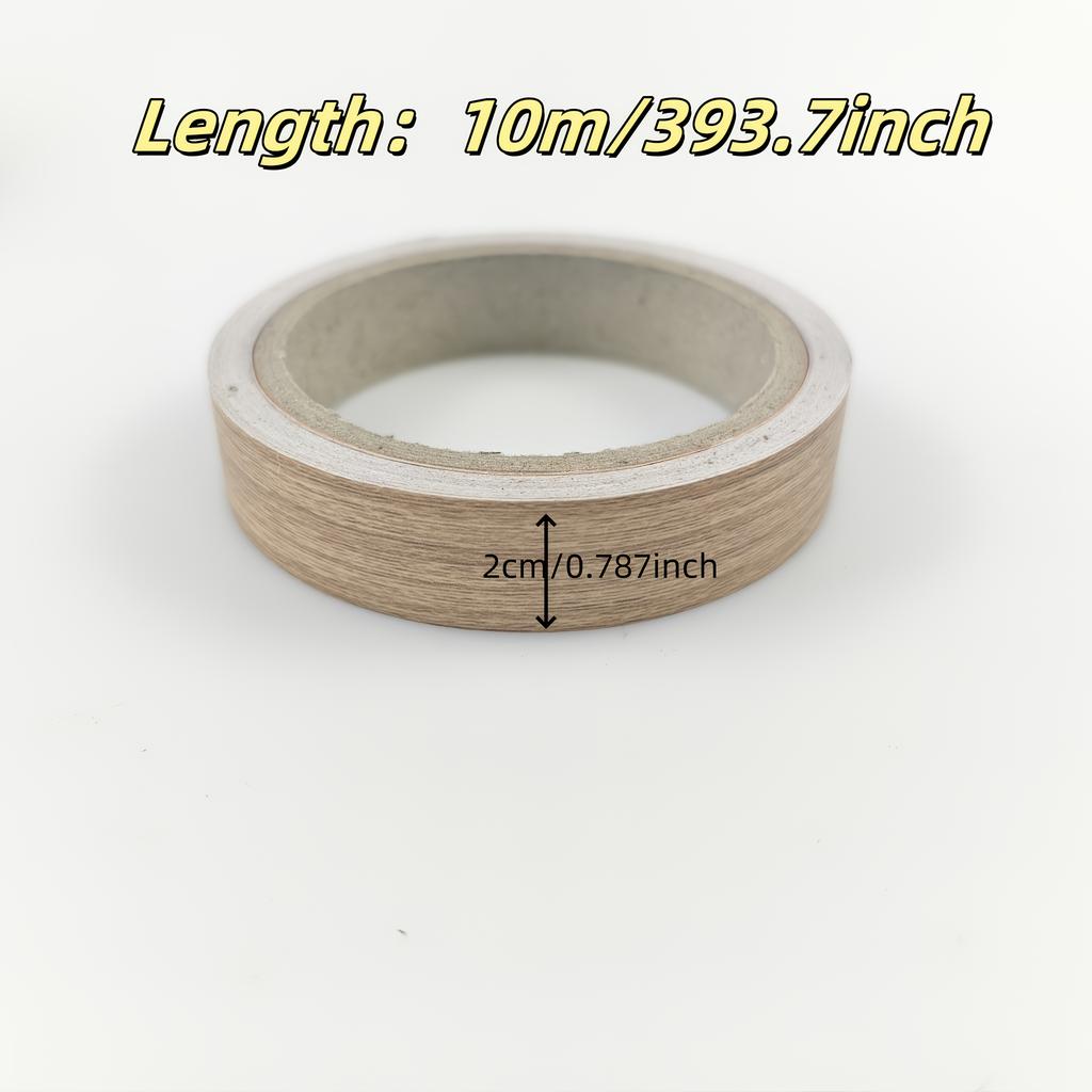 1 Roll Self-Adhesive PVC Wood Grain Tape - Peel & Stick Wood Veneer for Cabinets Floors Compatible for Furniture Edging