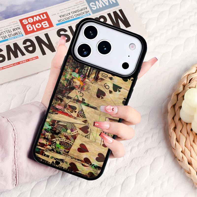 Playing Card Poker Phone Case For IPhone 17 16e 15 14 13 12 11 Pro Max Air Mini Soft Protective Cover