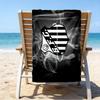 Strandtuch mit aufgedrucktem FC-Wappen, superweiche Mikrofaser, perfektes Geschenk zum Geburtstag, für Pool, Strand, Reisen, für Familie und Freunde