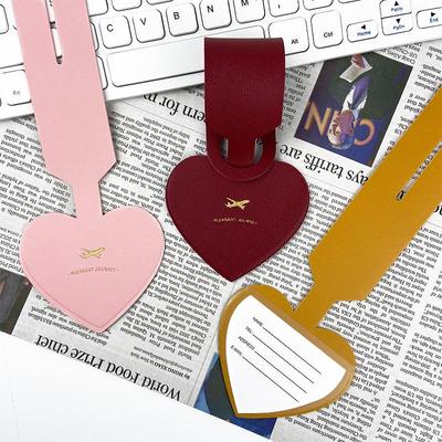 Customizable PU Leather Luggage Tag with Flip Cover and Lanyard