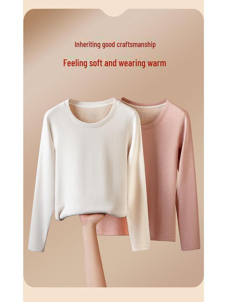 Wool-Blend Autumn/Winter Women's Silk Plush Warm Shirt, Thickened for Outdoor Wear