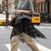 Transparent Lace Irregular Underskirt Slips High Waist Mesh Underskirt Slips Dress  Commuting