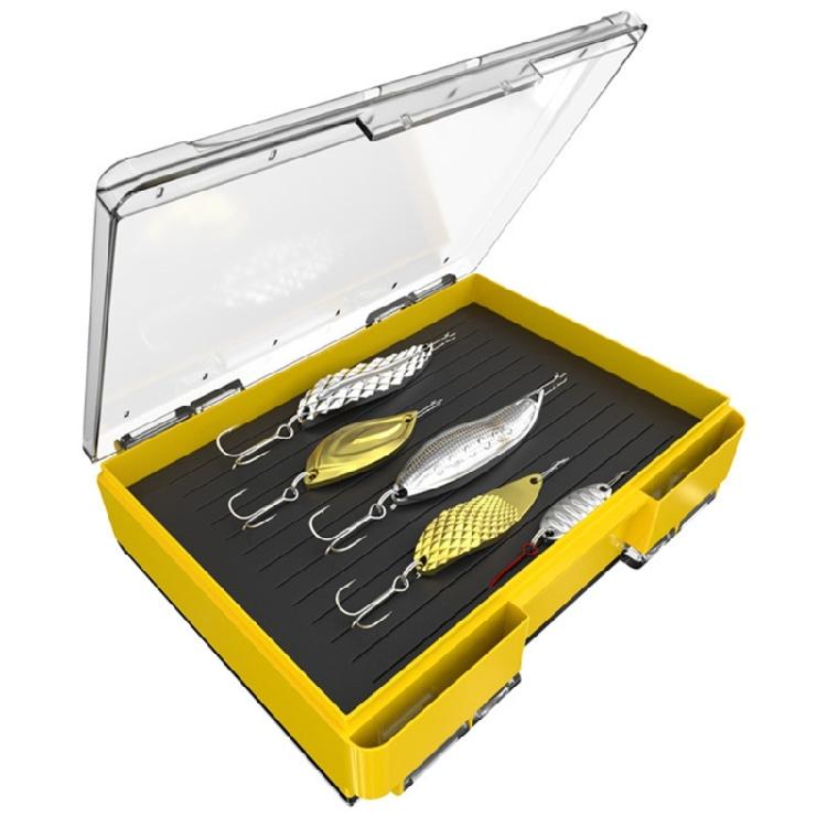 Outdoor-Angelwerkzeugkasten Tragbarer Angelköderkasten Angelwerkzeug Köder Köderbox Doppelseitige Köder Köder-Organizer