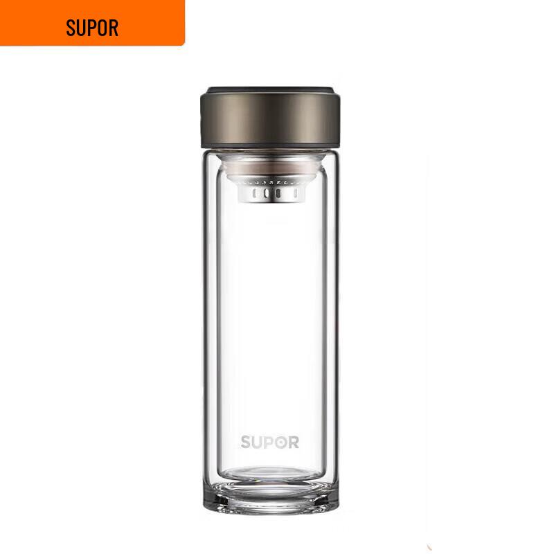 SUPOR Double-Layer Glass Portable Travel Mug 330ML