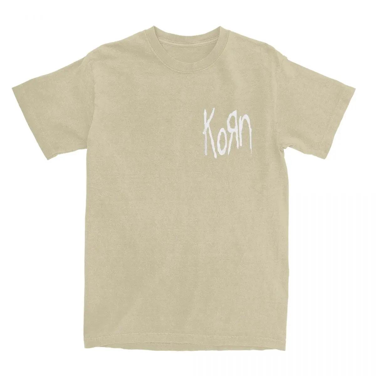 GUOYAN TOP Mode Rockband Korn Logo T-shirt voor Mannen Ronde Hals Katoenen T-shirt Korte Mouw Tee Shirt 4XL 5XL 6XL Tops L