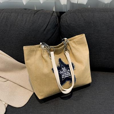 Fashion and Foreign Style Simple Large Capacity Suede Shoulder Bag 2025 New College Student Tote Bag Women