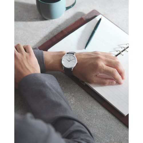 Montre Tissot Tradition Quartz, Cadran Argenté, Bracelet Cuir, Homme, T0636101603700