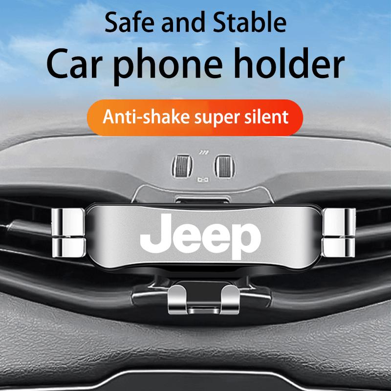 ABS Gravity Car Phone Holder Air Vent GPS Stand Accessories For Jeep Grand Cherokee Wrangler JK Gladiator Compass Renegade ALO1