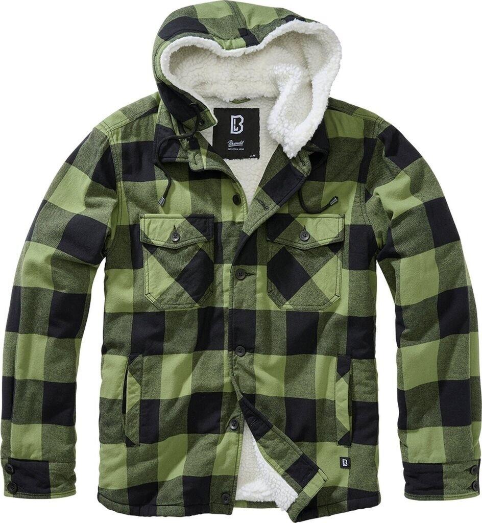 Winter Jacket Brandit Lumberjacket Hooded Black/olive