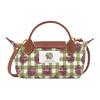 Longchamp Le Pliage Collection Classic Plaid Pattern Canvas Dumpling Bag Mini Women Shoulder Bag Artichoke-Green 34205HGGM04