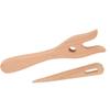 2Pcs Wooden Wooden Knitting Fork Fork Type Structure Weaving Needles Kit  For Necklace Making