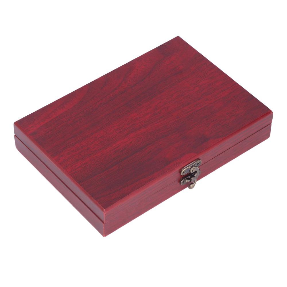 Boîte de rangement pour pièces en bois Boîte à pièces vintage Fournitures de collection Capsule pour pièces Collection de pièces