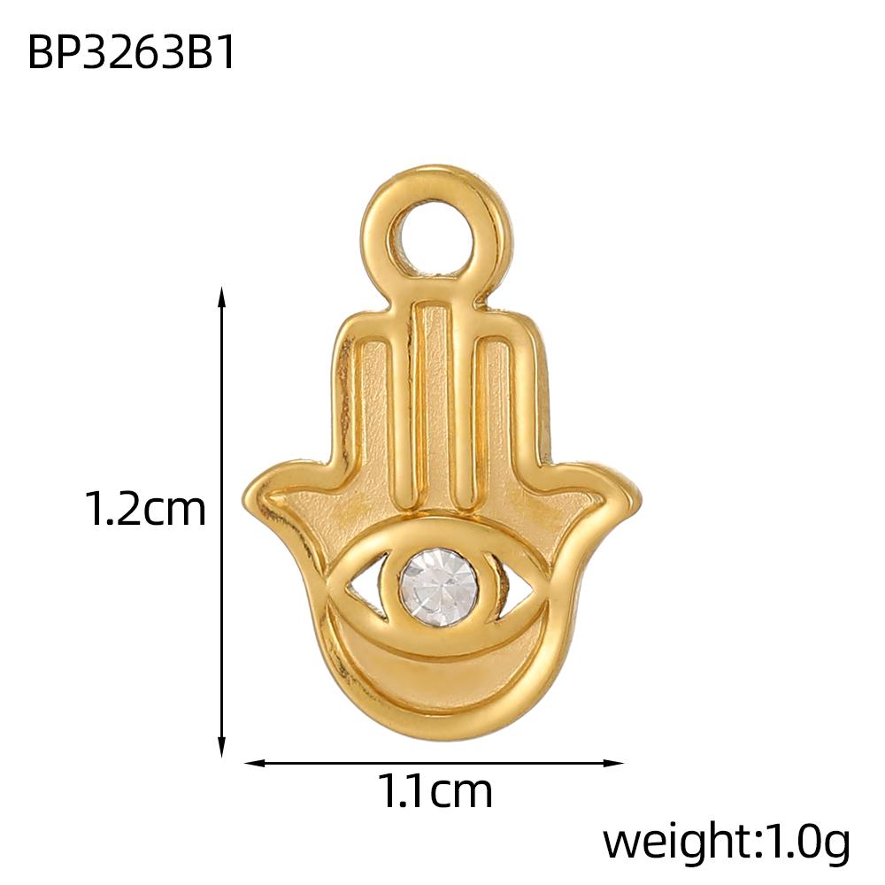 CARLIDANA Pink Blue Enamel Hamsa Hand Charms Gold Plated Charms Religious Muslim Islamic Hand of Fatima Charms DIY Jewelry