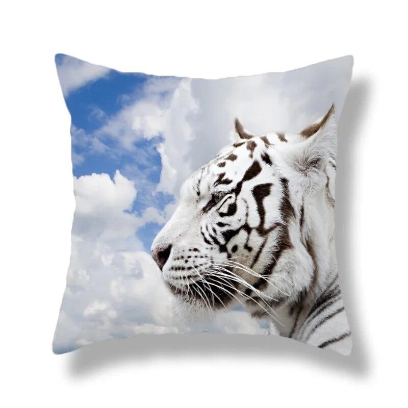 Heimdekoration Tierwelt Tiger Kissenbezug Bett Wohnzimmer Sofa Bürositz Auto Lendenkissen Bezug