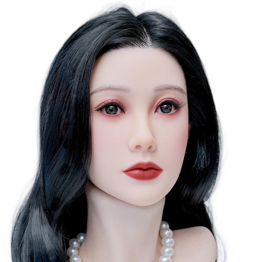100% Silicone Head Standard Wig Suitable for 130-180CM Sex Doll Body 2 Connection Methods GJ-ZP006