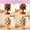 Christmas Tree Heat Resistant Bamboo Coaster Set With Cartoon Pattern For Holiday Dining