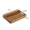 Handwoven Tray Basket Handle Cutouts Wicker Shallow Home Storage Light Coffee L