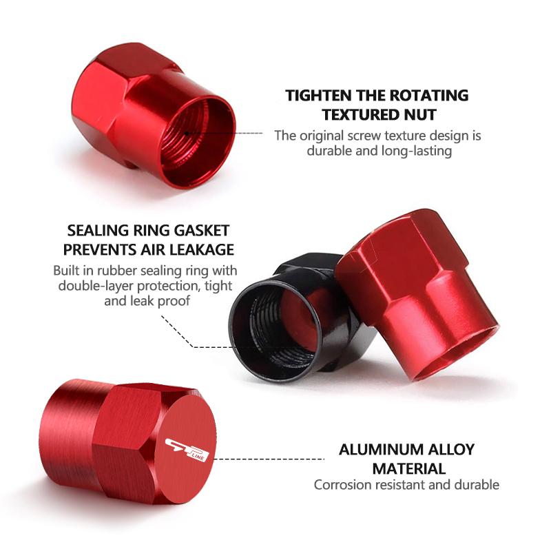 Aluminum Car Tire Valve Caps Cover Waterproof Dust Accessories For KIA sportage ceed sorento cerato optima picanto rio QU2