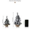 20/30cm Flocked Christmas Small Tree Lifelike Plastic Artificial Xmas Pine Tree Children Gifts Christmas Decorations Mini Tree