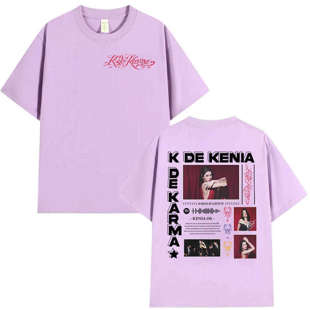 Kenia Os K De Karma Album Graphic T Shirt Unisex Women Vintage Gothic Oversized Cotton Tshirts Hip Hop Aesthetic Clothing Tshirt