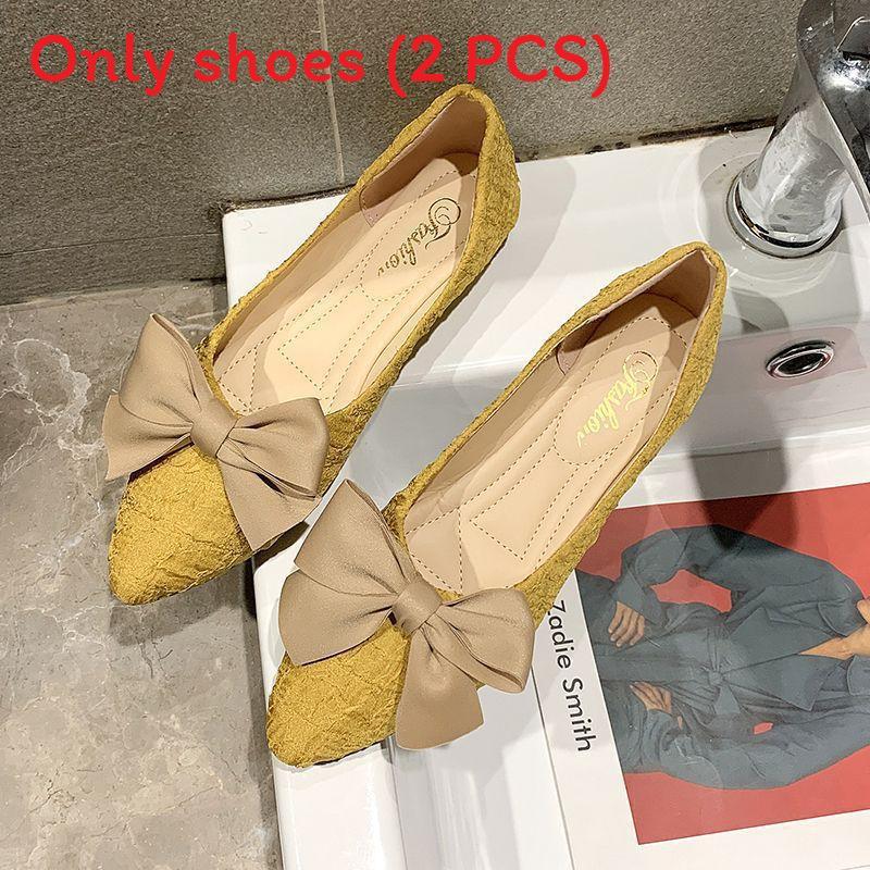Womens Slipon Loafers With Butterfly Knot Pu Upper For Casual Daily Wear