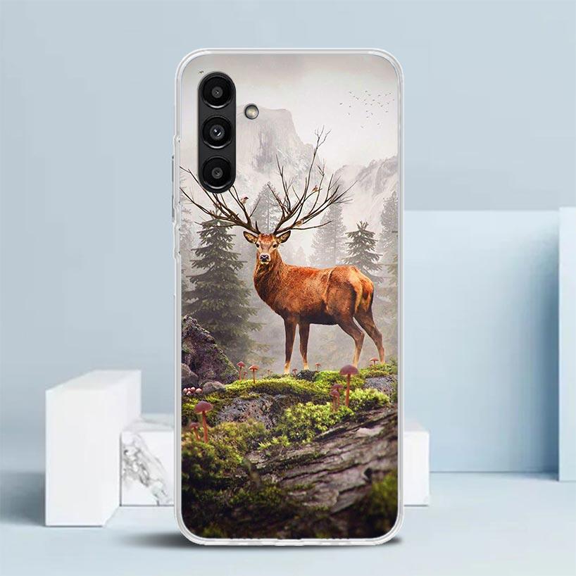 Deer Hunting Camo Cover for Samsung Galaxy A17 A37 A57 A16 A26 A36 A56 A15 A14 A55 Phone Case A13 A53 A25 A35 A24 A34 A23 A33 Ga