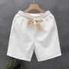 Men's Trendy White Pattern Casual Beach and Sports Shorts
