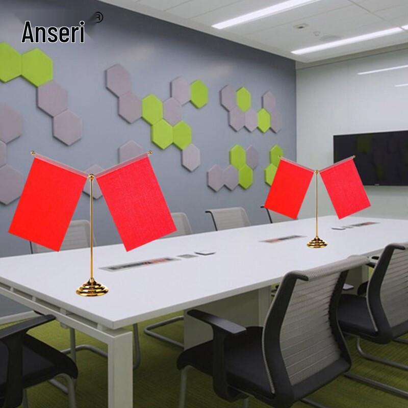 Y-Shaped Mini Red Desk Flag
