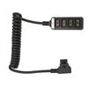 D Tap Male to 4 Port Dtap Female Splitter Power Cable Black D Tap Spring Cable Adapter for ARRI RED Cameras