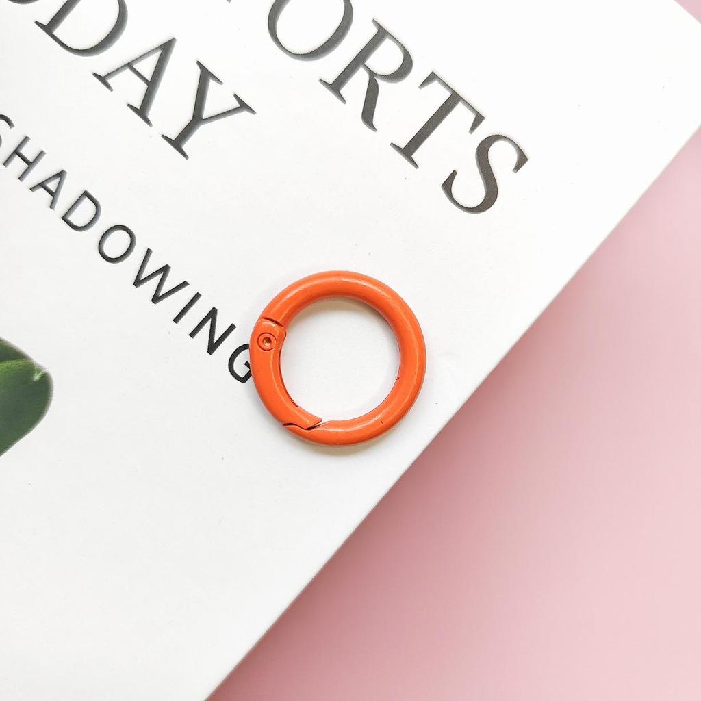 24mm Colorful Spring Snap Hook Candy Color Keychain Accessory - Round Ring Buckle