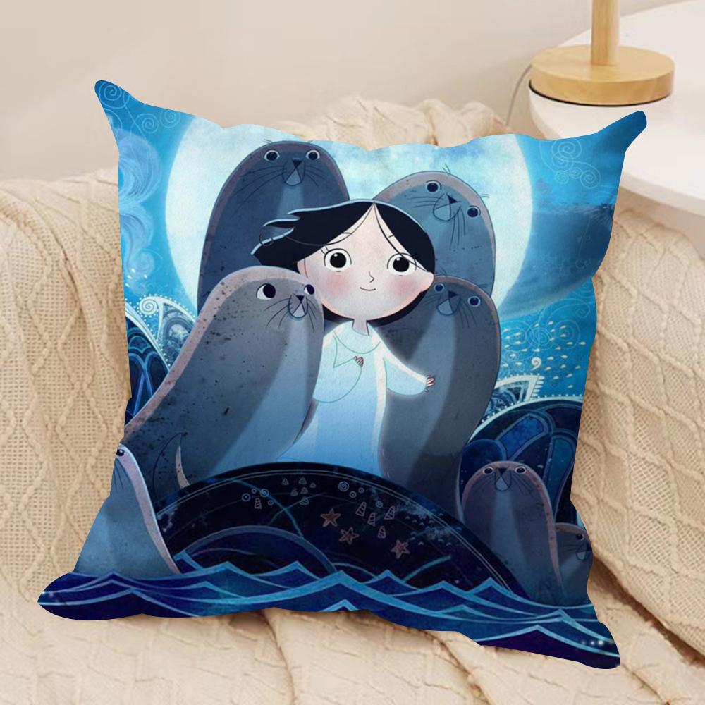 Irland SSong des Meeres Kissenbezug Weicher Plüschstoff Beidseitig Bedruckter Sofakissenbezug für Alle Jahreszeiten Heimdekoration Geschenk