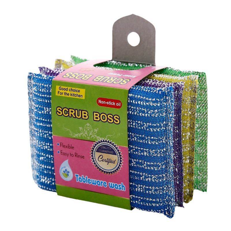 Magic Sponge Wipe: Durable Steel Wire Dishwashing Sponge for Stain & Oil Film Removal