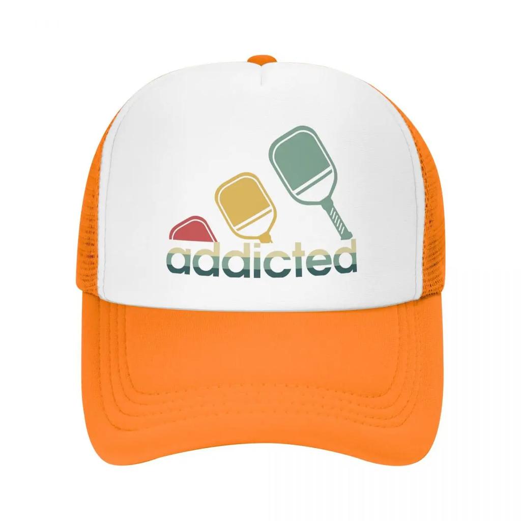Addicted To Pickleball Sports Mesh Golf Hat Caps Outfits for Women Unisex Adjustable Baseball Cap Mesh-Back Cooling Breathable Caps