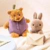 2026 Eggplant Bear & Rabbit Plush Doll - Soft Comfort Dress-up Toy