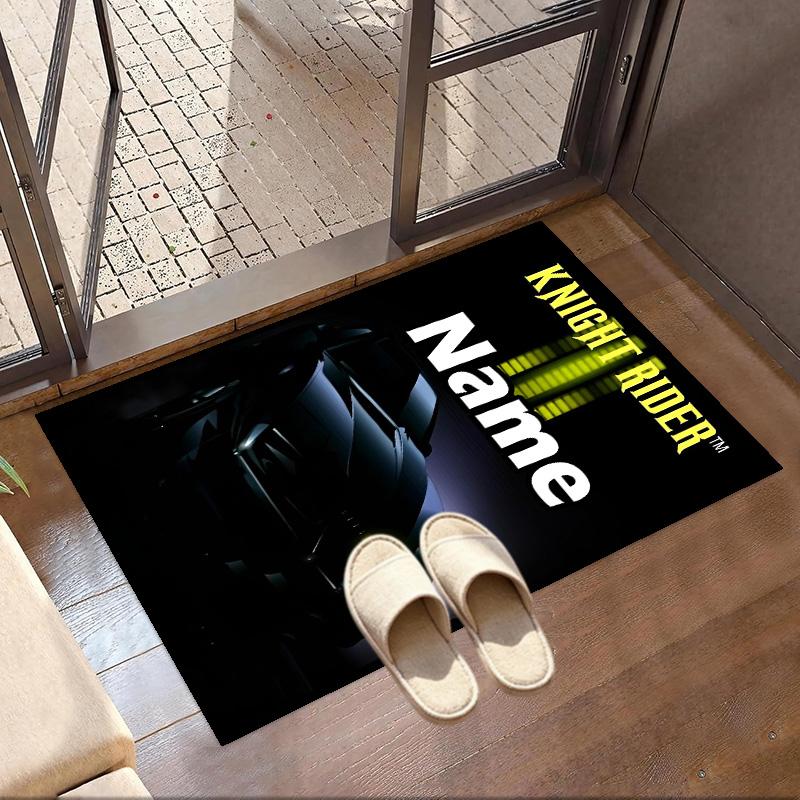 Custom Name Personalized Knight Rider Print Carpet, Versatile Home Decor Rug, for Playroom, Apartment, Balcony, Entryway, Hallway Gift