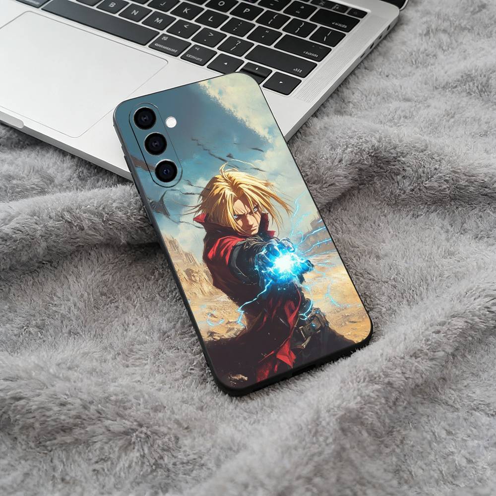 

Popular anime-F-Fullmetal -Alchemist Soft Silicone phone Case for Samsung Galaxy A73/A71/A72/A70/A53/A52/A51 - Black Samsung a70