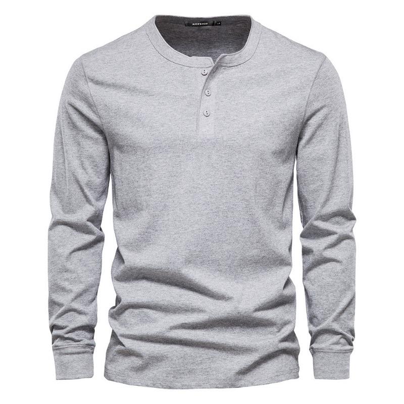 Men's Autumn New Slim Fit Long Sleeve T-Shirt Round Neck Casual Versatile Base Layer